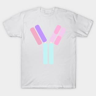 Colourful Pastel Antibody Structure Biology Diagrams T-Shirt